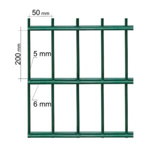 Plotový panel 2D, výška 1030 mm, oko 50 x 200 mm, zelený