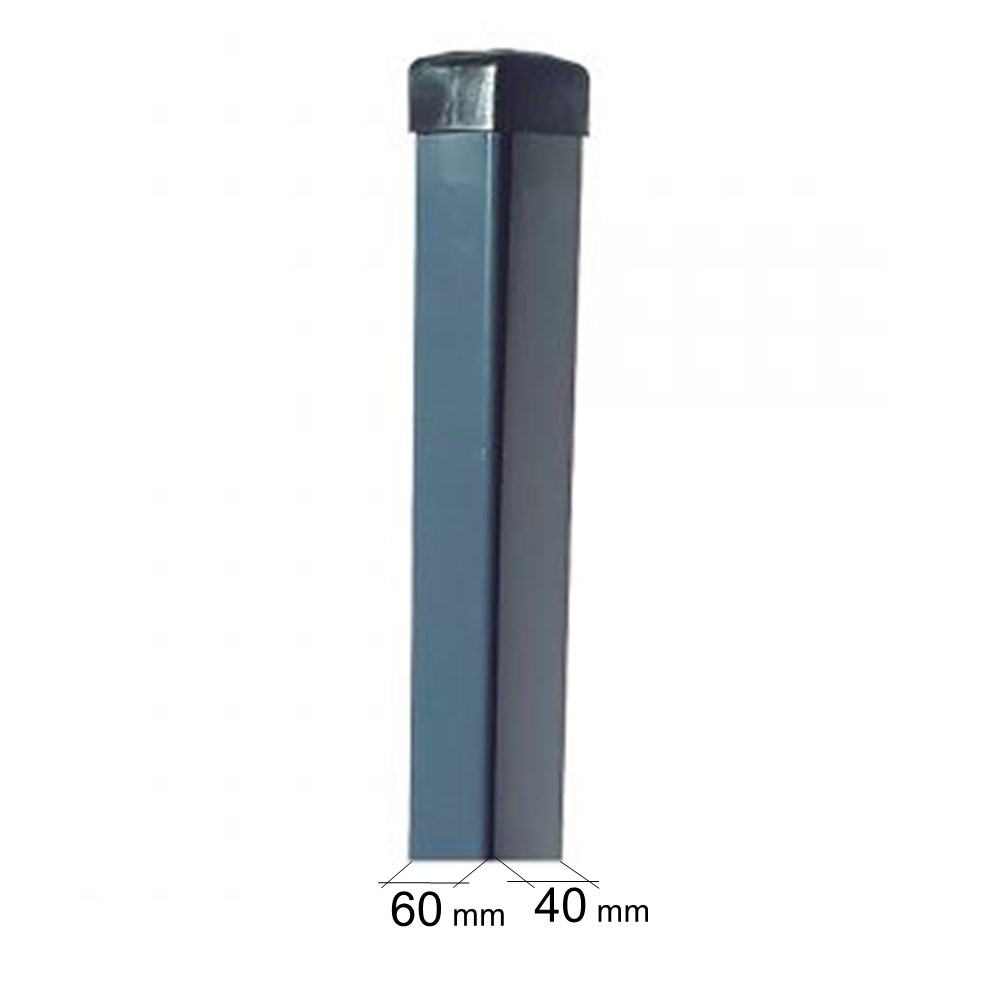 Stĺpik hranatý 60 x 40 mm, výška 1700 mm, antracit