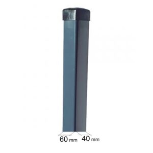 Stĺpik hranatý 60 x 40 mm, výška 2800 mm, antracit