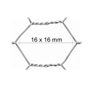 Šesťhranné pletivo pozinkované, výška 1000 mm, oko 16 x 16 mm, 50 m