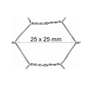 Šesťhranné pletivo pozinkované, výška 1000 mm, oko 25 x 25 mm, 10 m