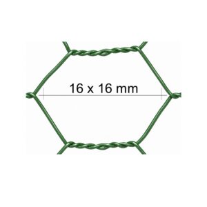 Šesťhranné pletivo poplastované, výška 1000 mm, oko 16 x 16 mm, 10 m