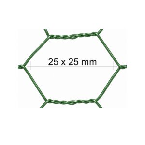 Šesťhranné pletivo poplastované, výška 1000 mm, oko 25 x 25 mm, 10 m