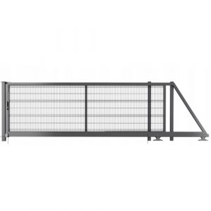 Brána samonosná posuvná, bez pohonu, výplň 2D panel, antracit