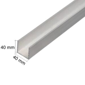 Joklový profil v tvare U 40x40x2,0 mm, dĺžka 3000 mm, pozinkovaný